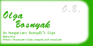 olga bosnyak business card